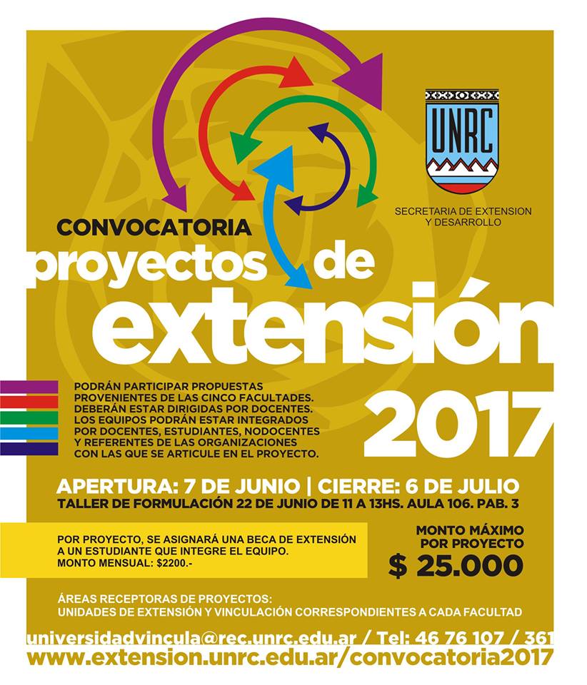 Está en marcha la convocatoria para «Proyectos de Extensión 2017 ...